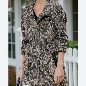 Tart Collections Snake Print Windbreaker Jacket XS – Hooded Nylon Coat